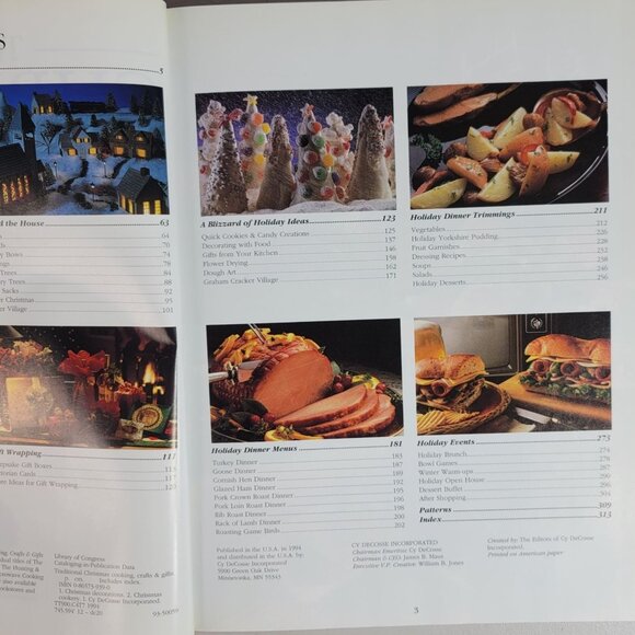 Traditional Christmas Cooking Crafts Gifts Book Cookbook Cy DeCosse 1994 Vintage - Picture 5 of 11